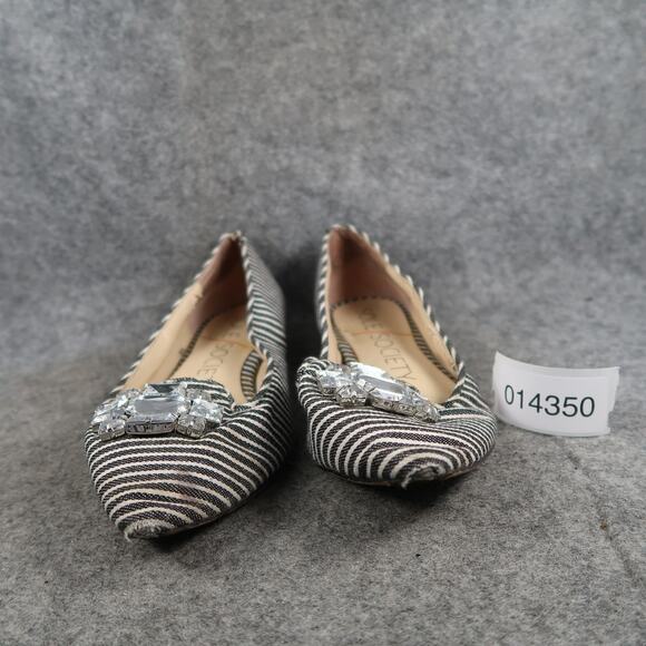 Sole Society Shoes Womens 6.5 Flats Pointed Toe Embellished Stripes Slip On - Picture 2 of 13